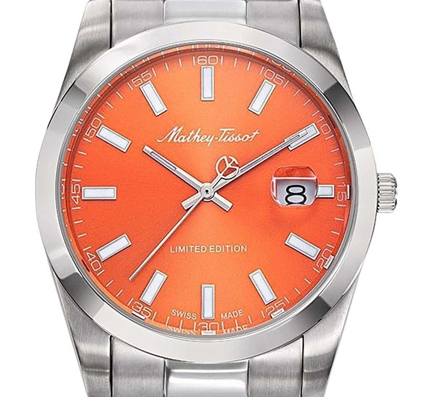 Mathey-Tissot Mathy Sunray Limited Edition Edelstahl Orange Dial Quarz H451OR Herrenuhr