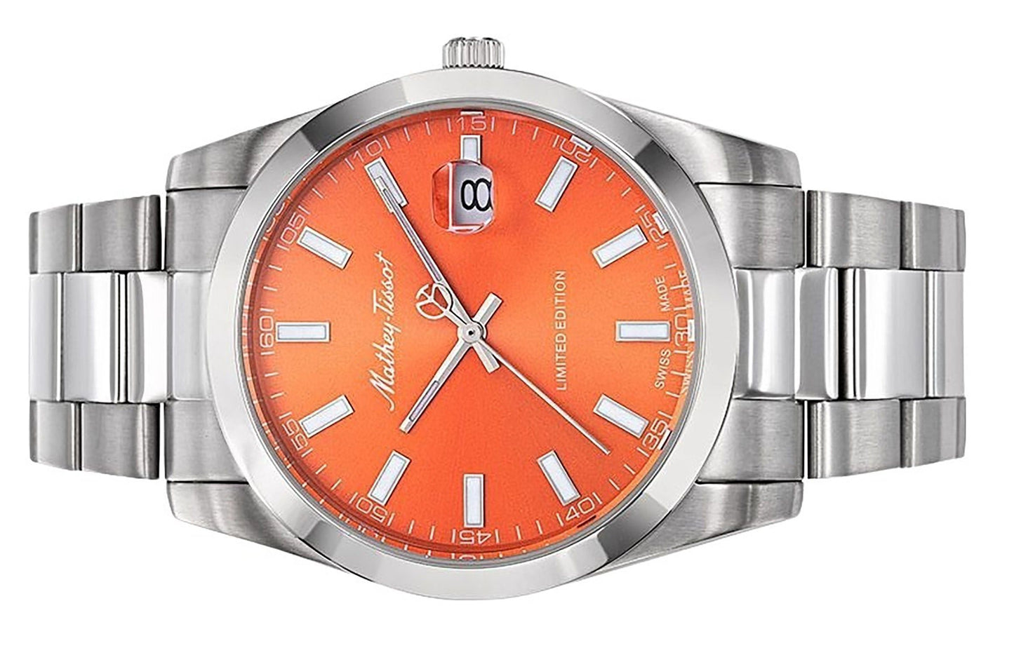 Mathey-Tissot Mathy Sunray Limited Edition Edelstahl Orange Dial Quarz H451OR Herrenuhr