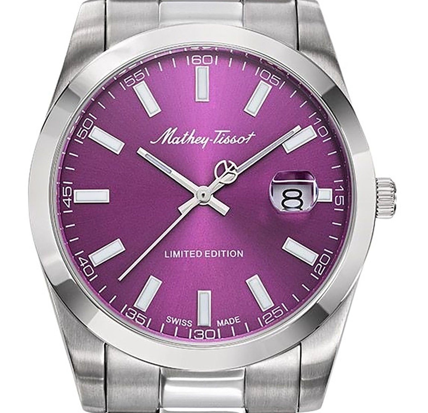 Mathey-Tissot Mathy Sunray Limited Edition Edelstahl Purple Dial Quarz H451PU Herrenuhr