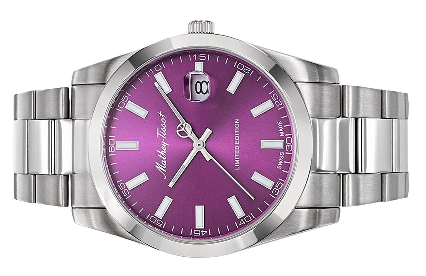 Mathey-Tissot Mathy Sunray Limited Edition Edelstahl Purple Dial Quarz H451PU Herrenuhr
