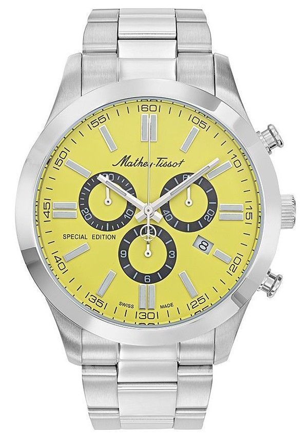 Mathey-Tissot Mathy I Jumbo Special Edition Chronograph Yellow Dial Quarz H455CHJ Herrenuhr