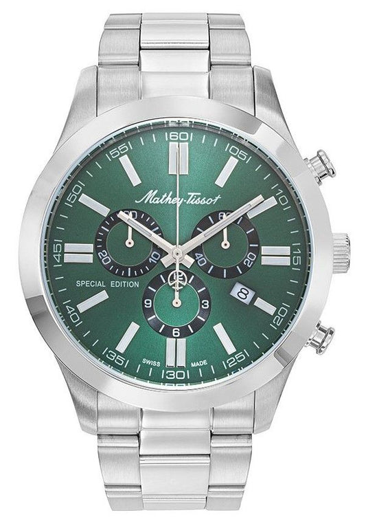 Mathey-Tissot Mathy I Jumbo Special Edition Chronograph Gr?nes Zifferblatt Quarz H455CHVE Herrenuhr