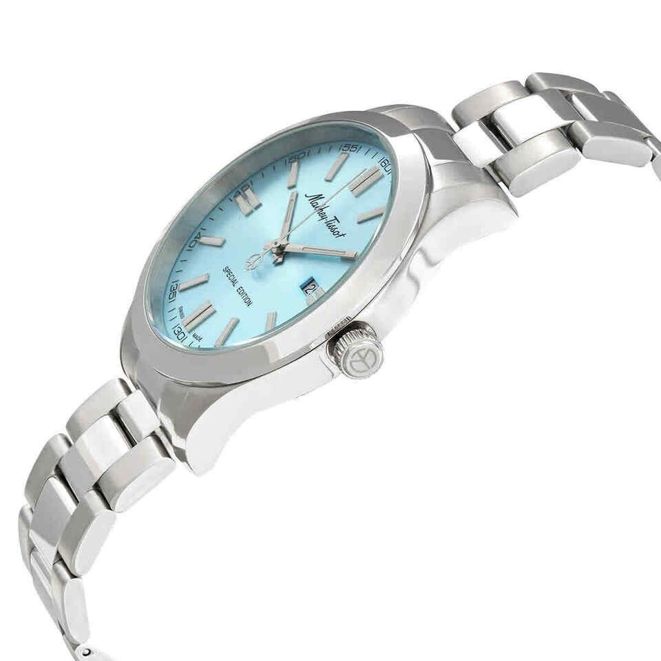 Mathey-Tissot Mathy I Jumbo Special Edition Edelstahl Blaues Zifferblatt Quarz H455SK Herrenuhr