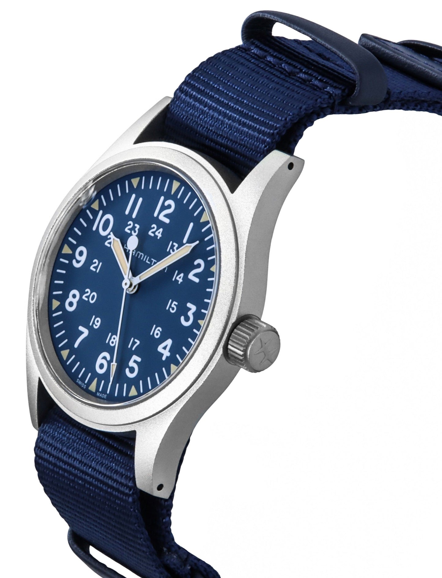 Hamilton Khaki Field Textile Strap Blaues Zifferblatt Automatik H69439940 Herrenuhr
