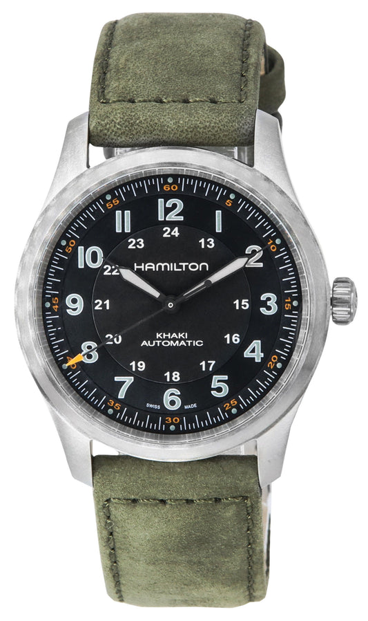 Hamilton Khaki Field Titanium Schwarzes Zifferblatt Automatik H70205830 100M Herrenuhr