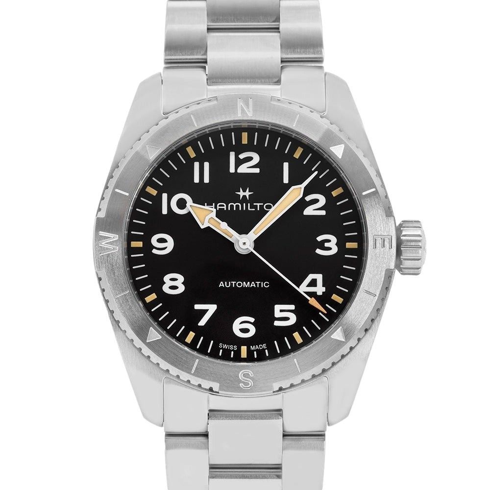 Hamilton Khaki Field Expedition Edelstahl Schwarzes Zifferblatt Automatik H70225130 100M Herrenuhr