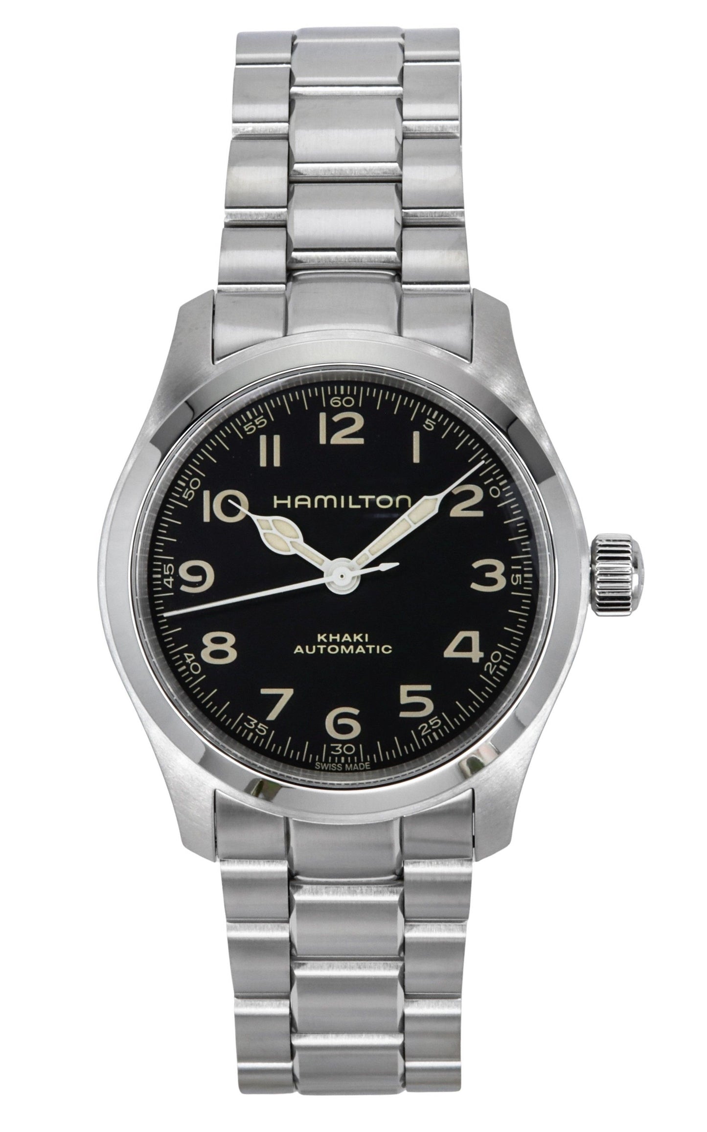 Hamilton Khaki Field Murph Edelstahl Schwarzes Zifferblatt Automatik H70405130 100M Herrenuhr