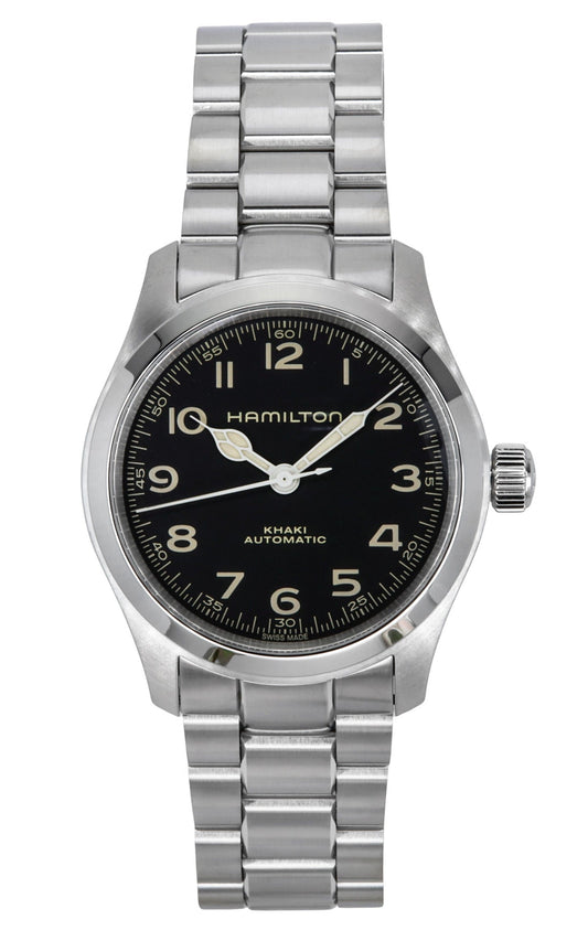 Hamilton Khaki Field Murph Edelstahl Schwarzes Zifferblatt Automatik H70405130 100M Herrenuhr