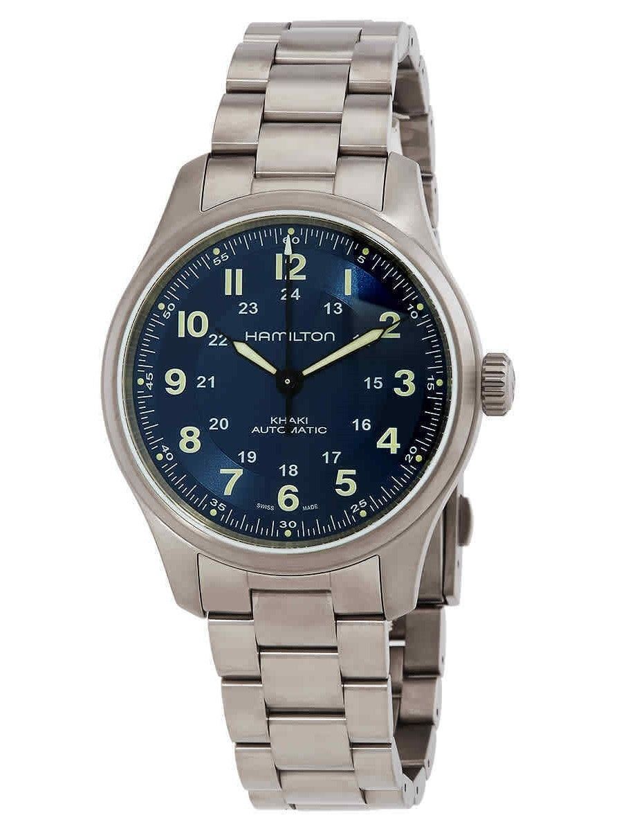 Hamilton Khaki Field Titanium Blaues Zifferblatt Automatik H70545140 100M Herrenuhr