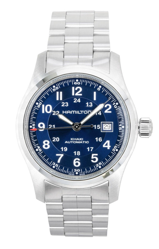 Hamilton Khaki Edelstahl Blaues Zifferblatt Automatik H70605140 100M Herrenuhr