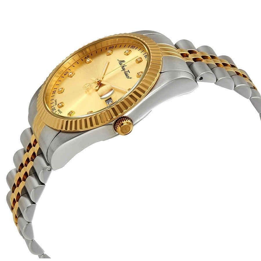 Mathey-Tissot Mathy II Two Tone Edelstahl Gold Dial Quarz H710BDI Herrenuhr