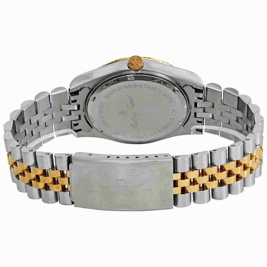 Mathey-Tissot Mathy II Two Tone Edelstahl Schwarzes Zifferblatt Quarz H710BN Herrenuhr