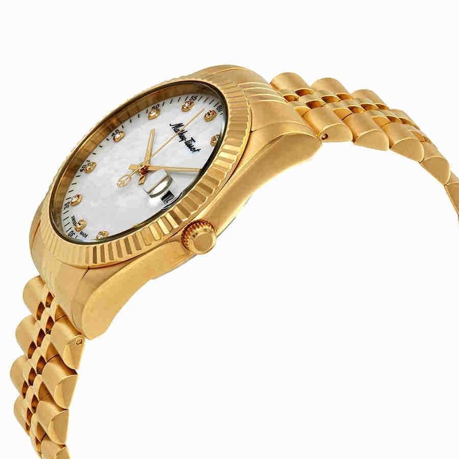 Mathey-Tissot Mathy II Goldfarben Edelstahl Perlmutt-Zifferblatt Quarz H710PI Herrenuhr