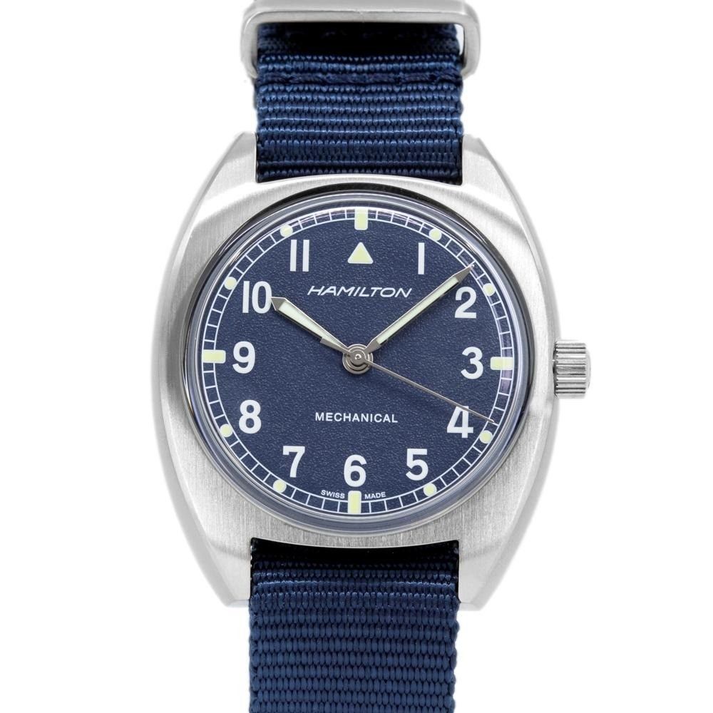 Hamilton Khaki Aviation Pilot Pioneer Blaues Zifferblatt Mechanisch H76419941 100M Herrenuhr