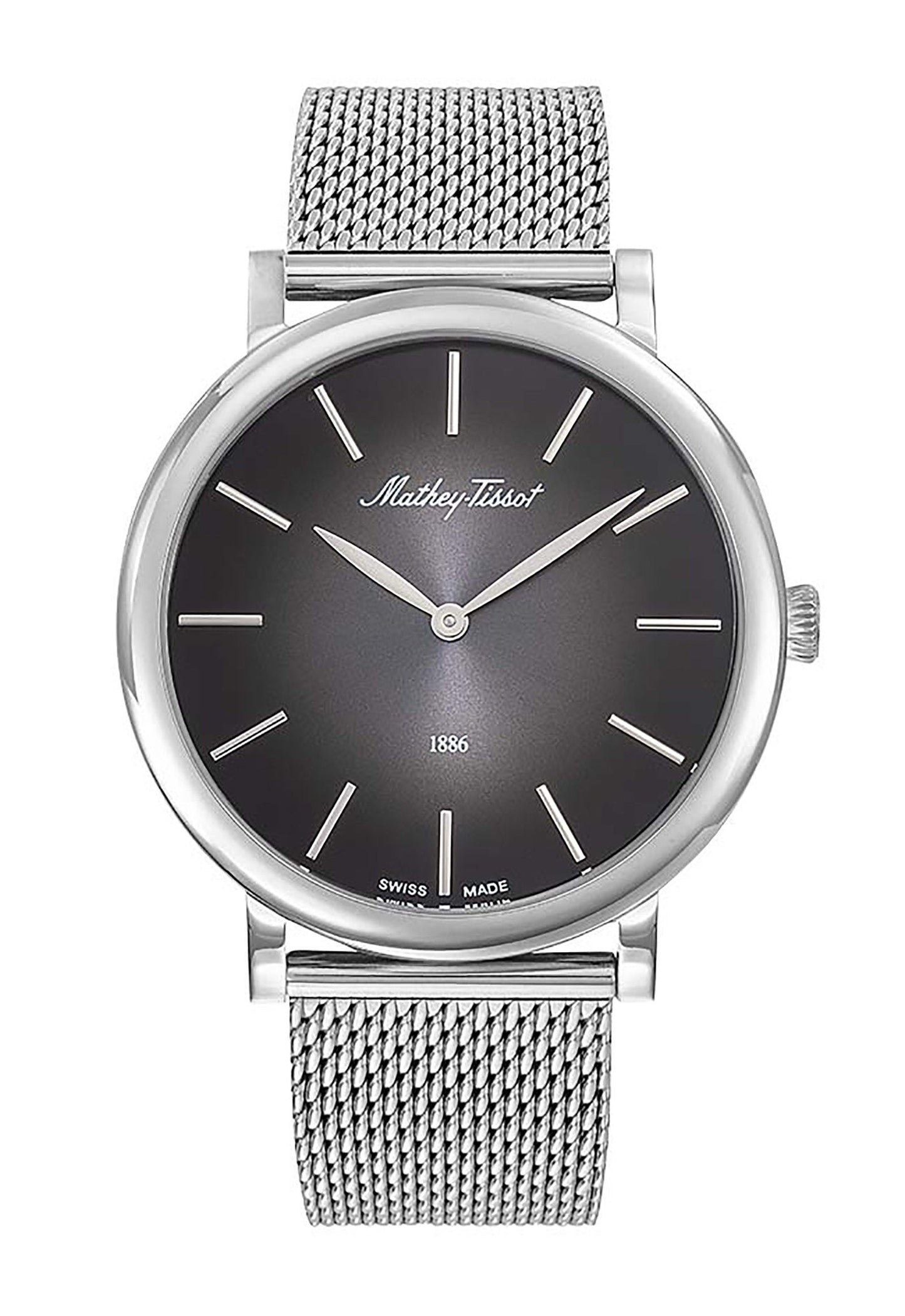 Mathey-Tissot Monsoon Edelstahl Schwarzes Zifferblatt Quarz H7916AN Herrenuhr