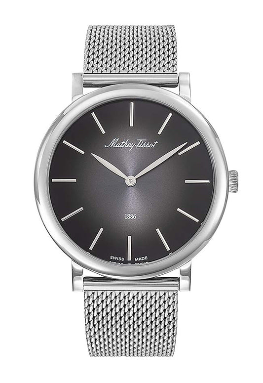 Mathey-Tissot Monsoon Edelstahl Schwarzes Zifferblatt Quarz H7916AN Herrenuhr