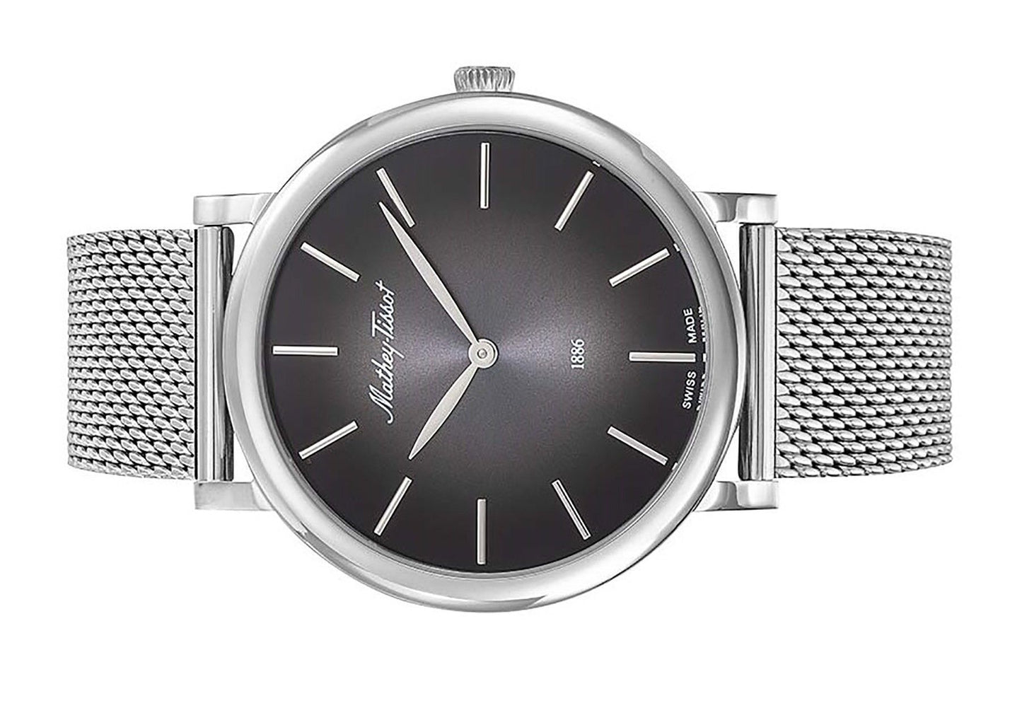 Mathey-Tissot Monsoon Edelstahl Schwarzes Zifferblatt Quarz H7916AN Herrenuhr