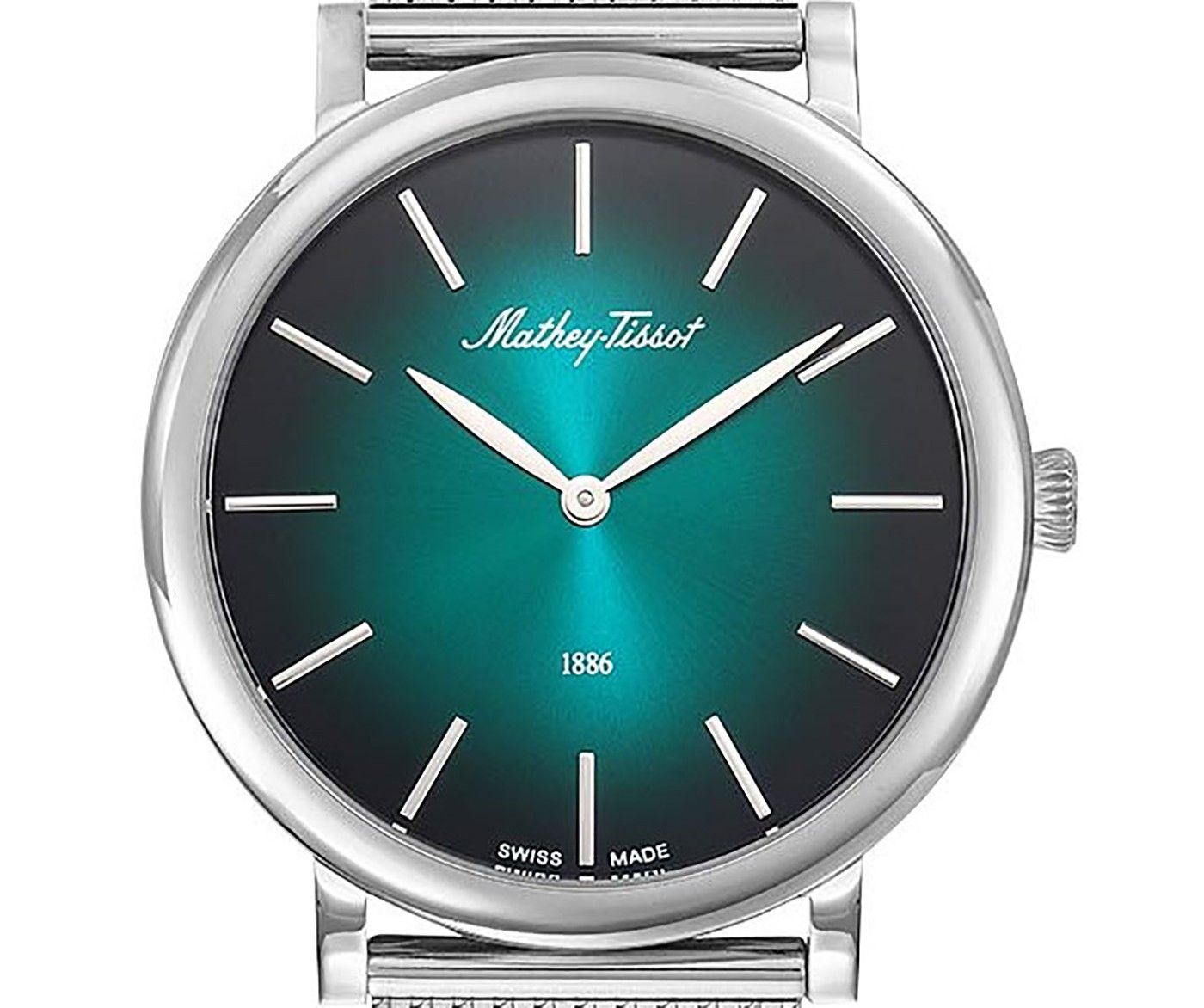 Mathey-Tissot Monsoon Edelstahl Gr?nes Zifferblatt Quarz H7916AV Herrenuhr