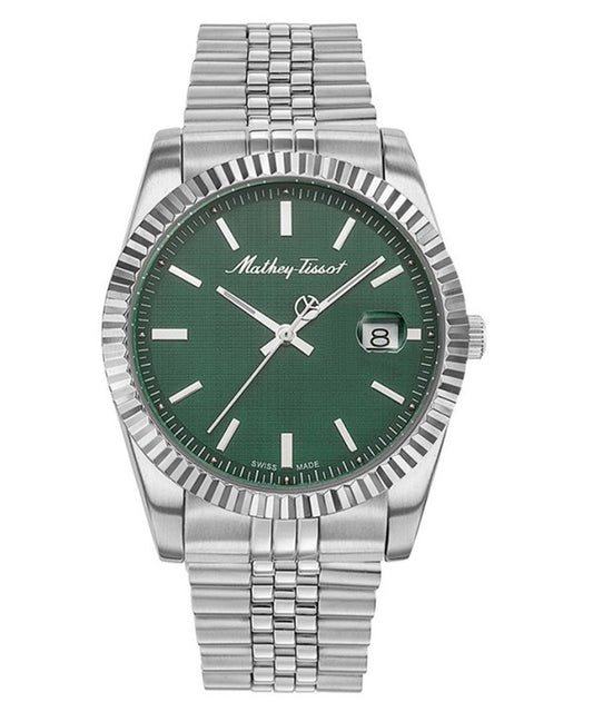 Mathey-Tissot Mathy III Edelstahl Gr?nes Zifferblatt Quarz H810AV Herrenuhr