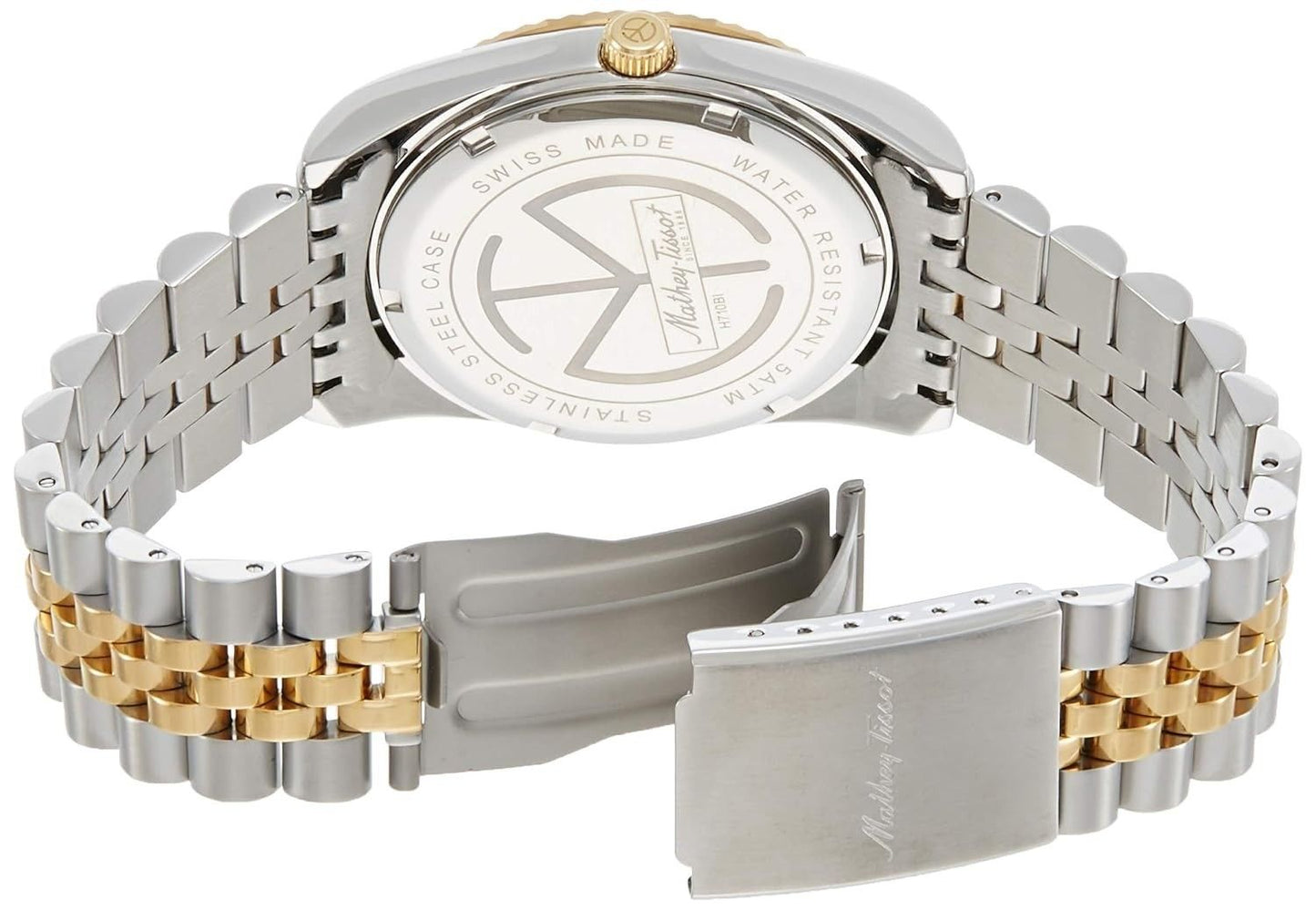 Mathey-Tissot Mathy III Two Tone Edelstahl Blaues Zifferblatt Quarz H810BBU Herrenuhr