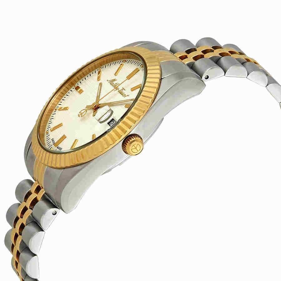 Mathey-Tissot Mathy III Two Tone Edelstahl White Dial Quarz H810BI Herrenuhr