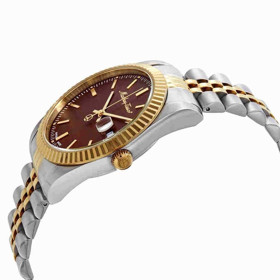 Mathey-Tissot Rolly III Two Tone Edelstahl Braunes Zifferblatt Quarz H810BM Herrenuhr