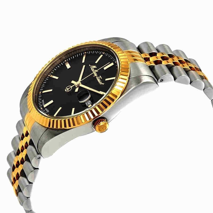 Mathey-Tissot Mathy III Two Tone Edelstahl Schwarzes Zifferblatt Quarz H810BN Herrenuhr
