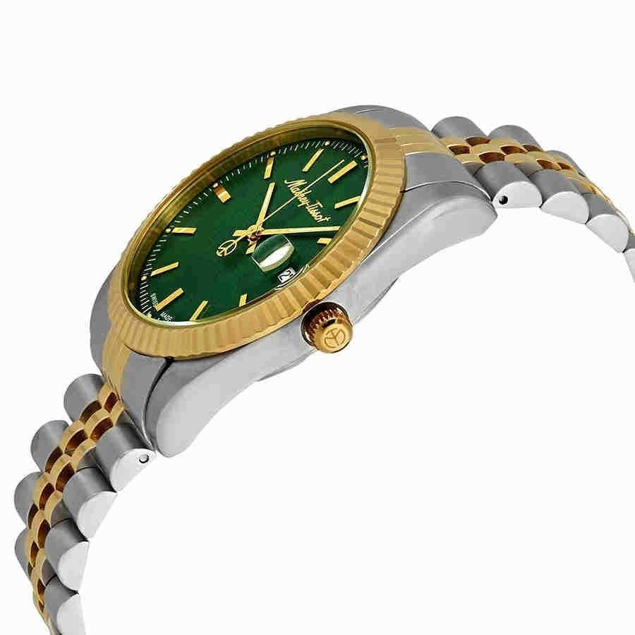Mathey-Tissot Mathy III Two Tone Edelstahl Gr?nes Zifferblatt Quarz H810BV Herrenuhr