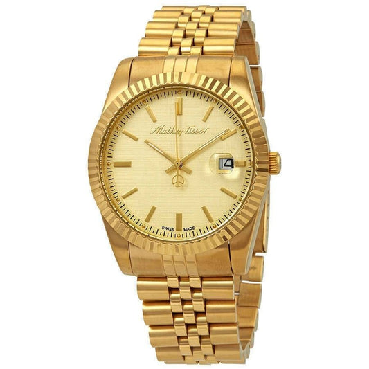 Mathey-Tissot Mathy III Goldfarben Edelstahl Gold Dial Quarz H810PDI Herrenuhr