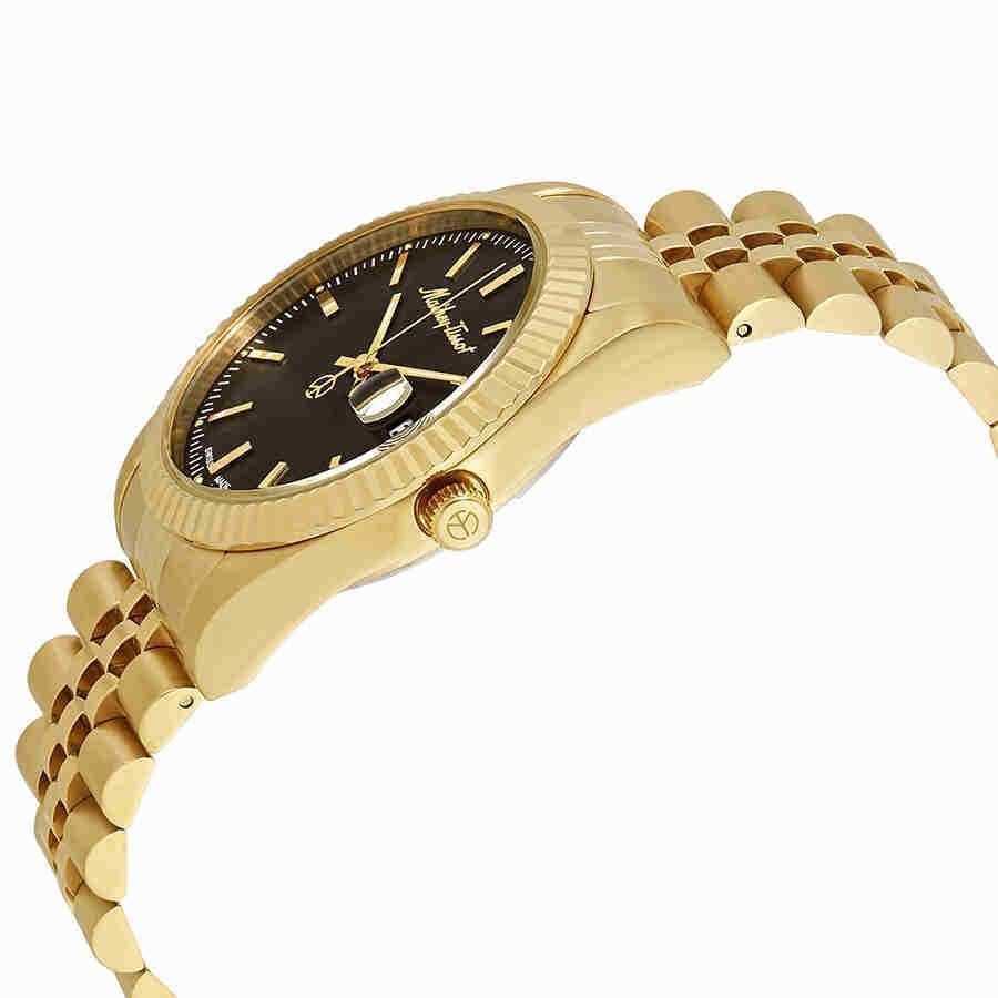 Mathey-Tissot Mathy III Goldfarben Edelstahl Schwarzes Zifferblatt Quarz H810PN Herrenuhr