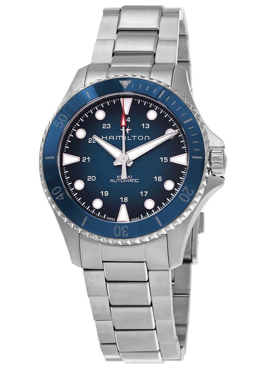 Hamilton Khaki Navy Scuba Edelstahl Blaues Zifferblatt Automatik Taucher H82505140 300M Herrenuhr
