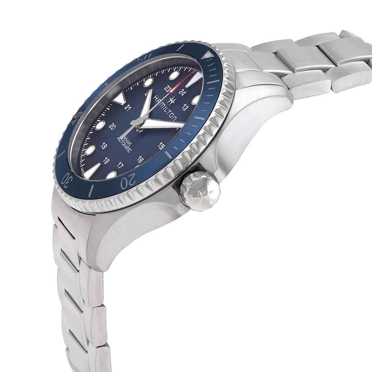 Hamilton Khaki Navy Scuba Edelstahl Blaues Zifferblatt Automatik Taucher H82505140 300M Herrenuhr