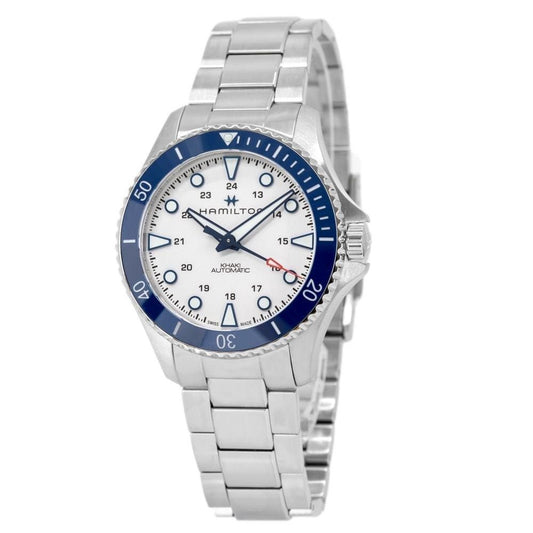 Hamilton Khaki Navy Scuba Edelstahl Silberfarbenes Zifferblatt Automatik Taucher H82505150 300M Herrenuhr