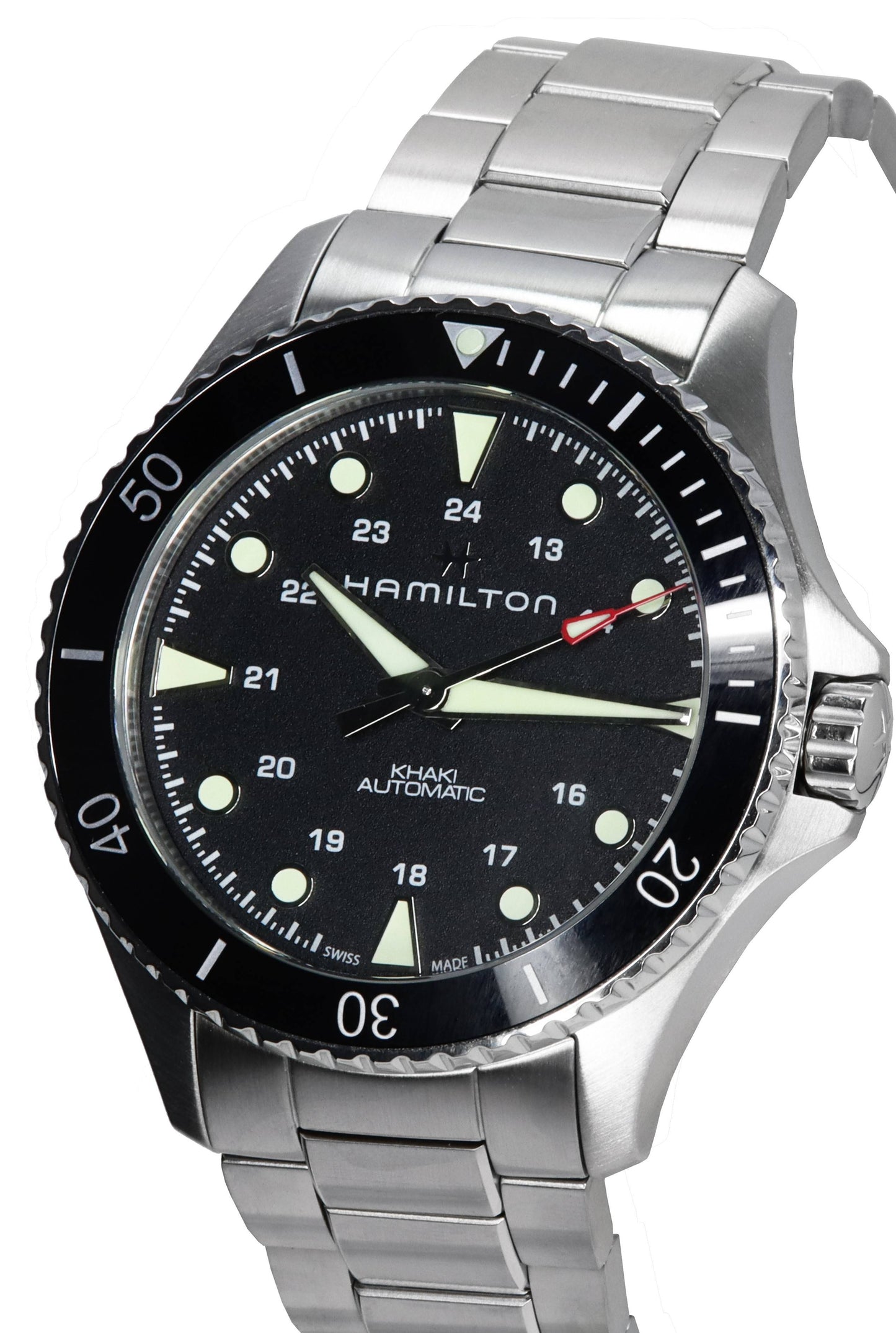 Hamilton Khaki Navy Scuba Schwarzes Zifferblatt Automatik Taucher H82515130 300M Herrenuhr
