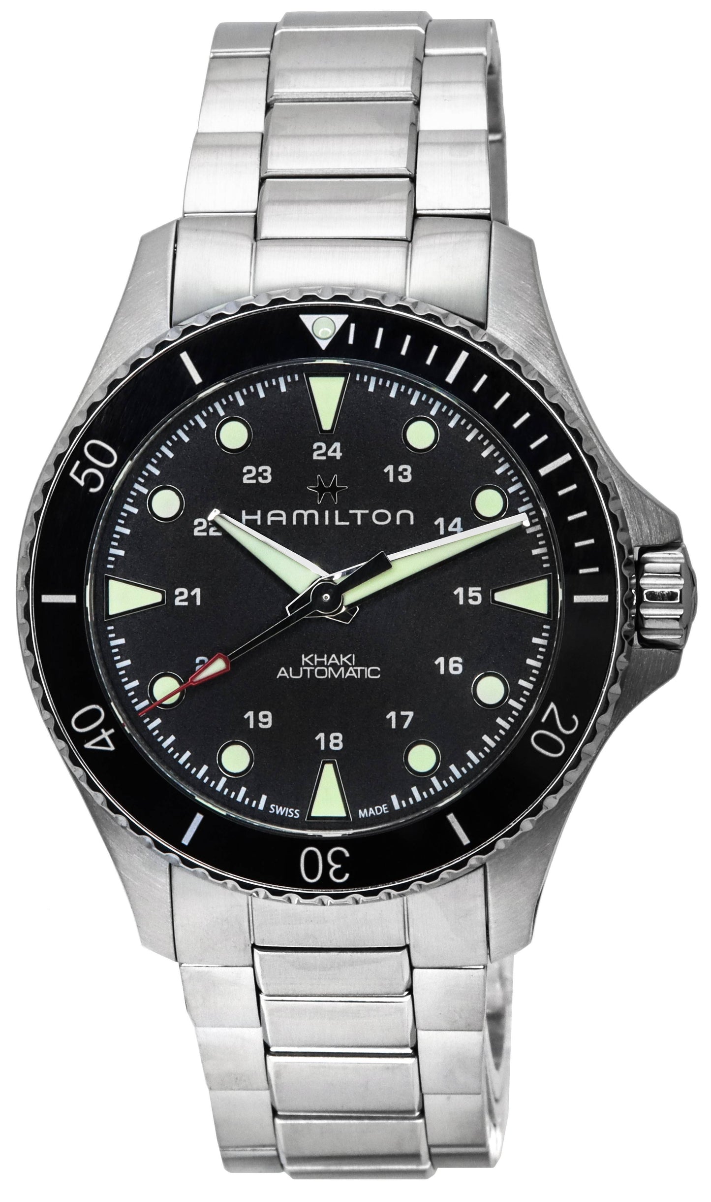 Hamilton Khaki Navy Scuba Schwarzes Zifferblatt Automatik Taucher H82515130 300M Herrenuhr