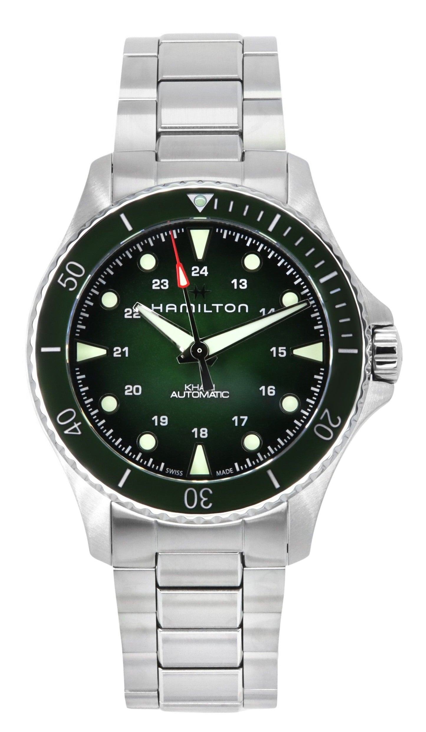 Hamilton Khaki Navy Scuba Edelstahl Gr?nes Zifferblatt Automatik Taucher H82525160 300M Herrenuhr