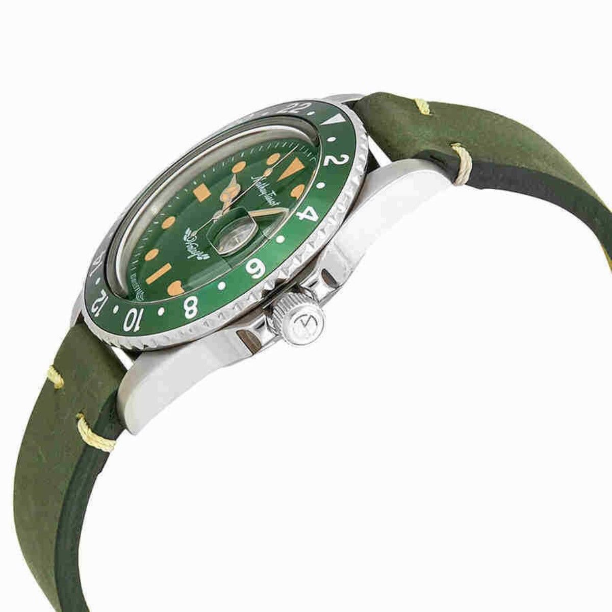 Mathey-Tissot Mathy Vintage Automatik Lederarmband Gr?nes Zifferblatt H900ATLV Herrenuhr