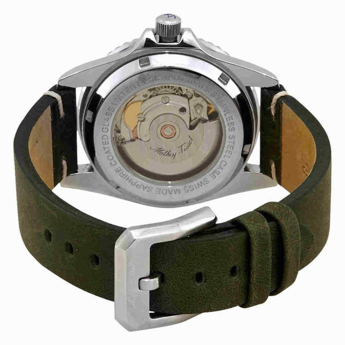 Mathey-Tissot Mathy Vintage Automatik Lederarmband Gr?nes Zifferblatt H900ATLV Herrenuhr