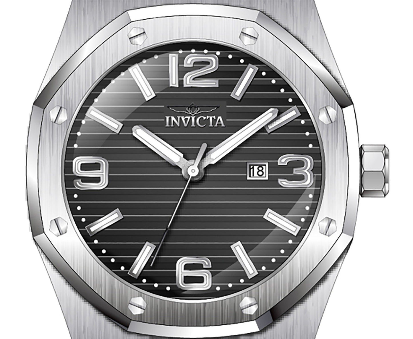 Invicta Huracan Silicone Strap Schwarzes Zifferblatt Quarz 45772 100M Herrenuhr