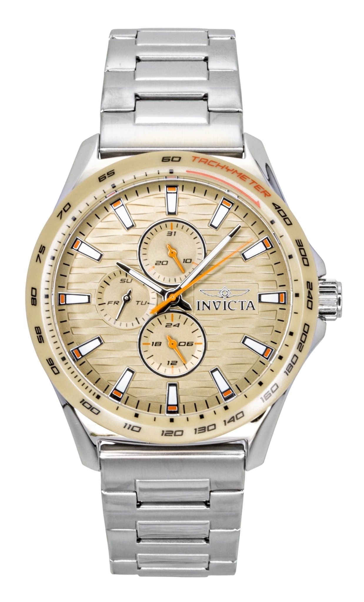 Invicta Racing GMT Edelstahl Sand Dial Quarz 47552 Herrenuhr