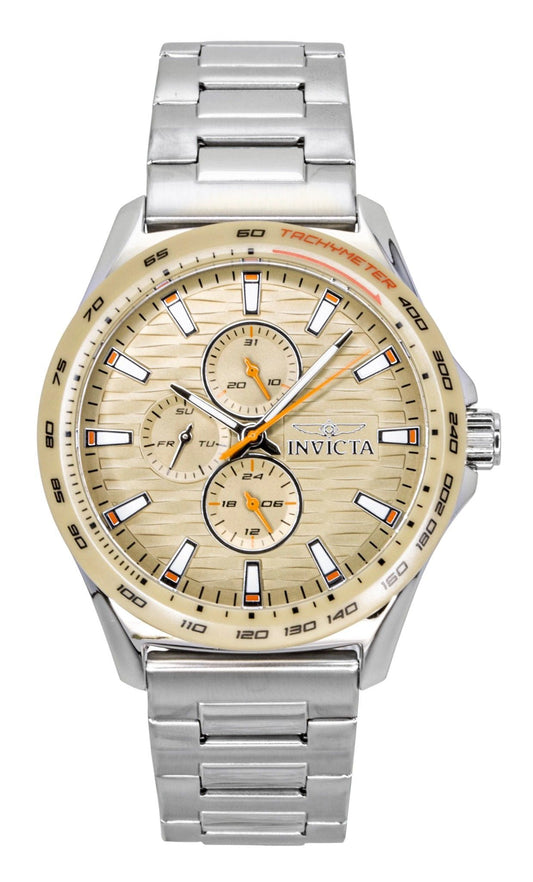 Invicta Racing GMT Edelstahl Sand Dial Quarz 47552 Herrenuhr