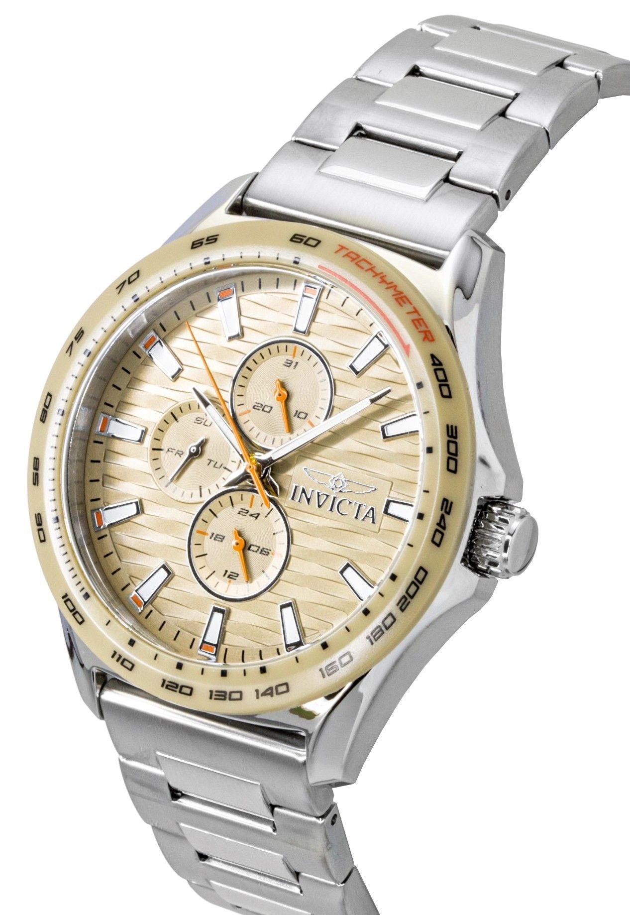 Invicta Racing GMT Edelstahl Sand Dial Quarz 47552 Herrenuhr