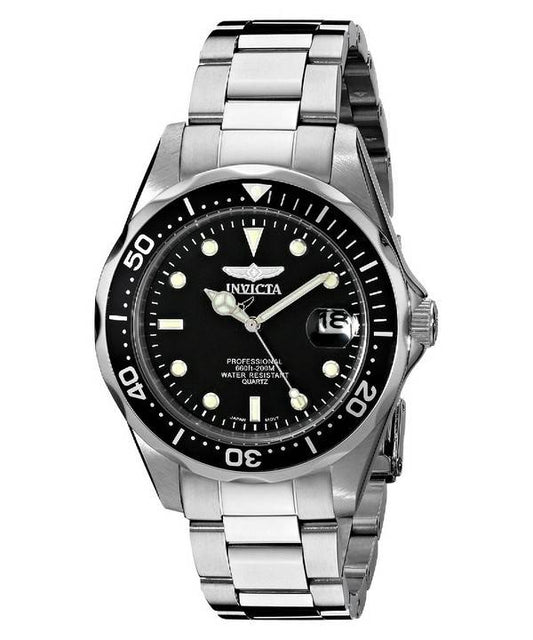 Invicta Pro Diver 200M Quarz Schwarzes Zifferblatt 8932 Herrenuhr