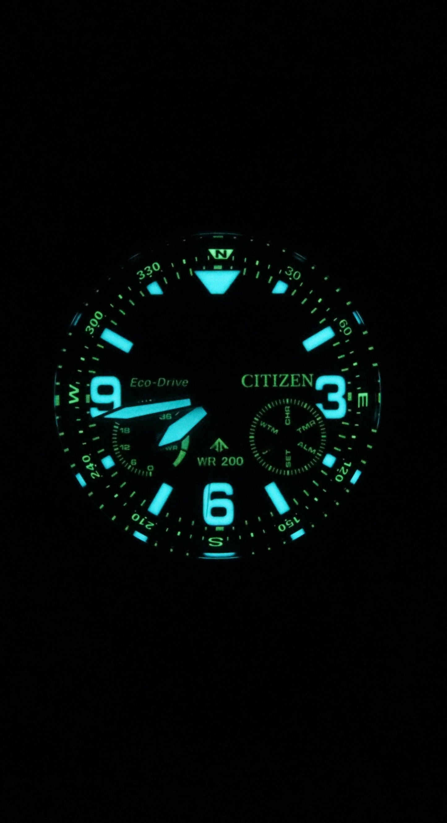 Citizen Promaster Land 35th Anniversary Chronograph Gr?nes Zifferblatt Eco-Drive JV1005-02W 200M Herrenuhr