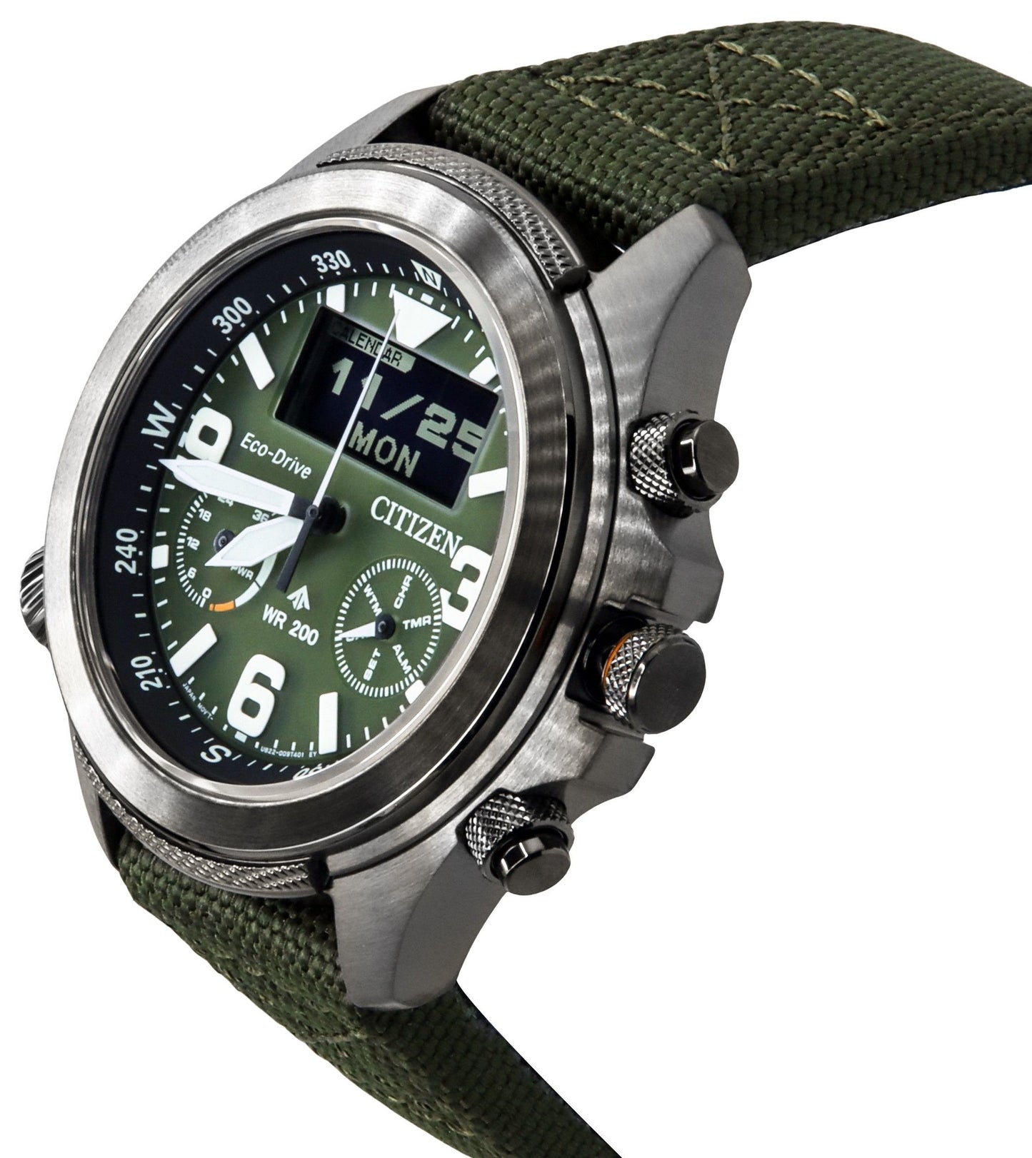 Citizen Promaster Land 35th Anniversary Chronograph Gr?nes Zifferblatt Eco-Drive JV1005-02W 200M Herrenuhr