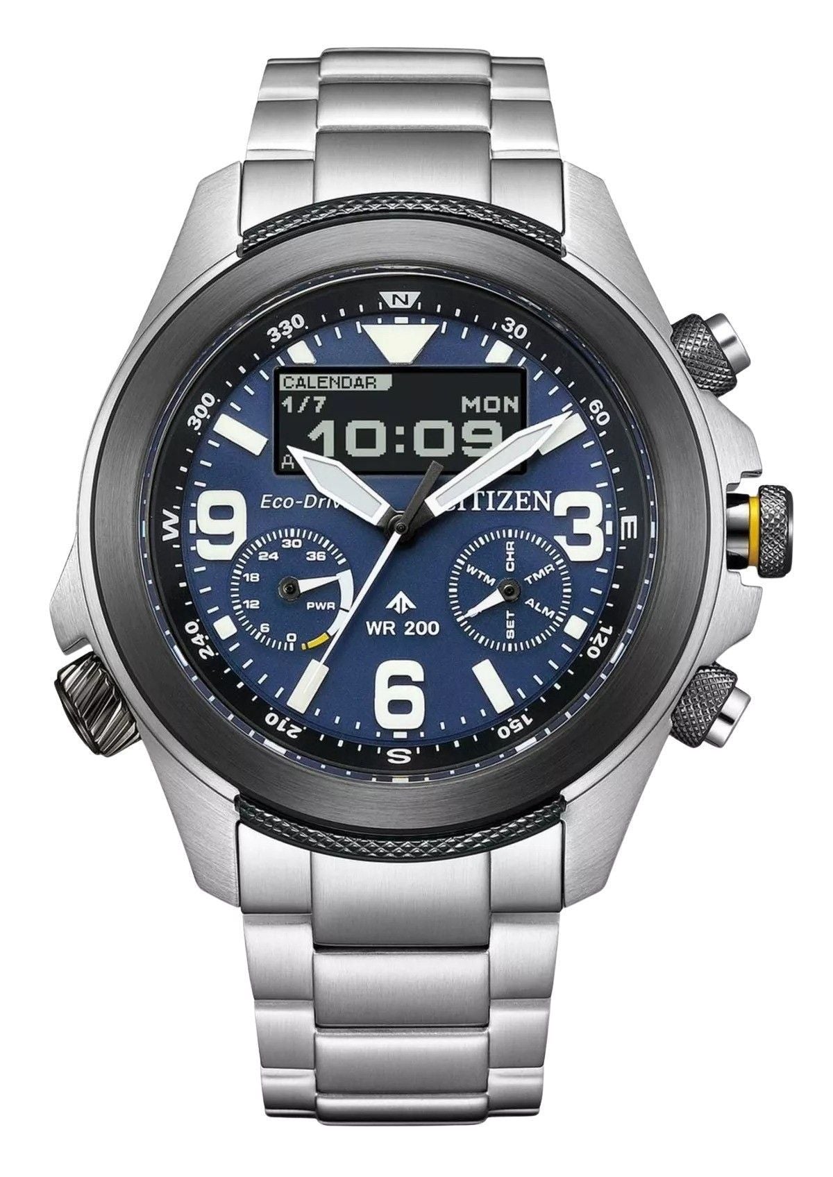 Citizen Promaster Land 35th Anniversary Chronograph Blaues Zifferblatt Eco-Drive JV1006-51L 200M Herrenuhr