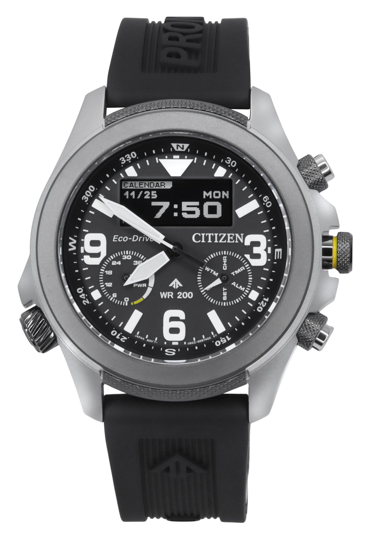 Citizen Promaster Land 35th Anniversary Chronograph Schwarzes Zifferblatt Eco-Drive JV1007-07E 200M Herrenuhr