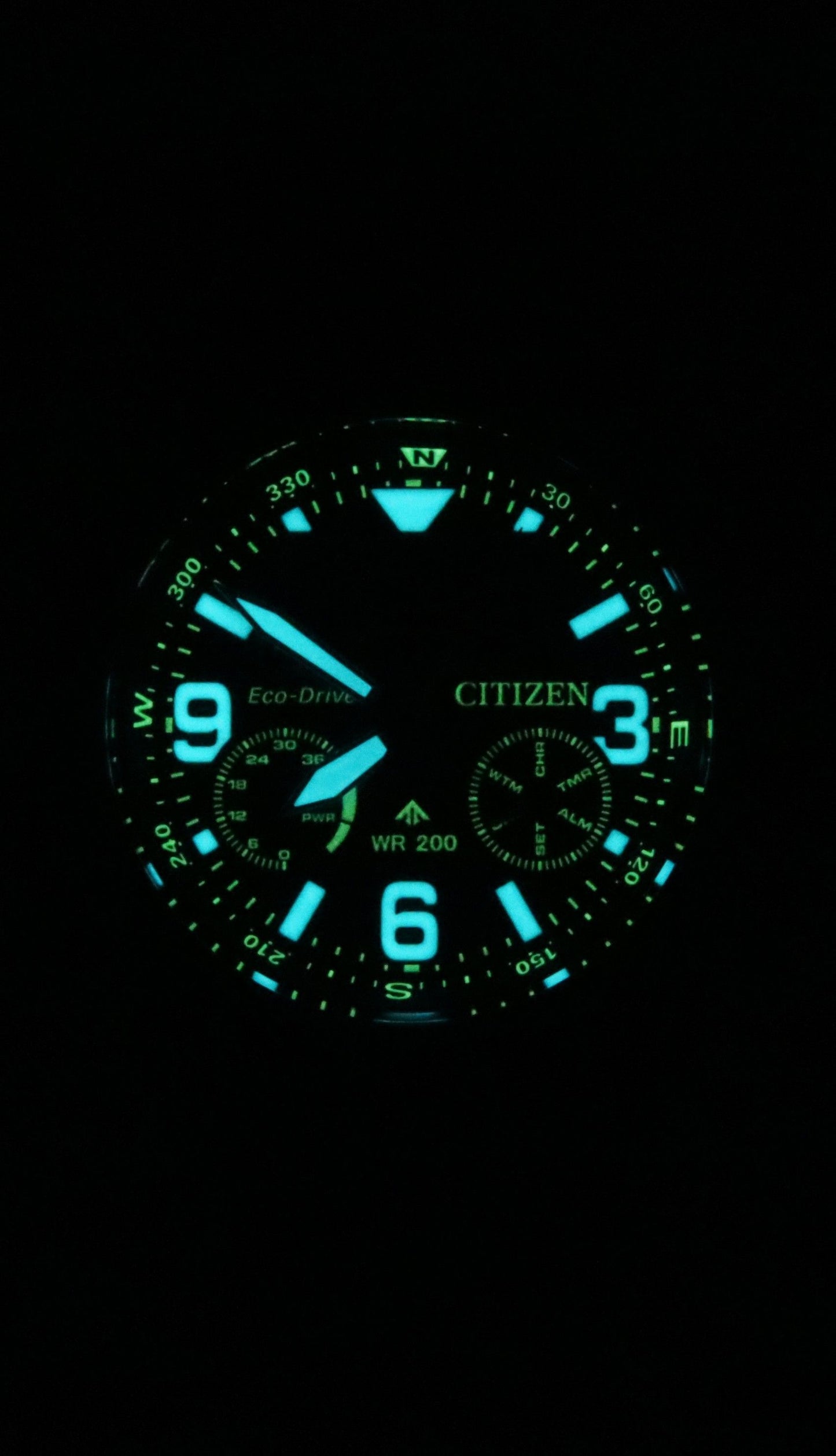 Citizen Promaster Land 35th Anniversary Chronograph Schwarzes Zifferblatt Eco-Drive JV1007-07E 200M Herrenuhr
