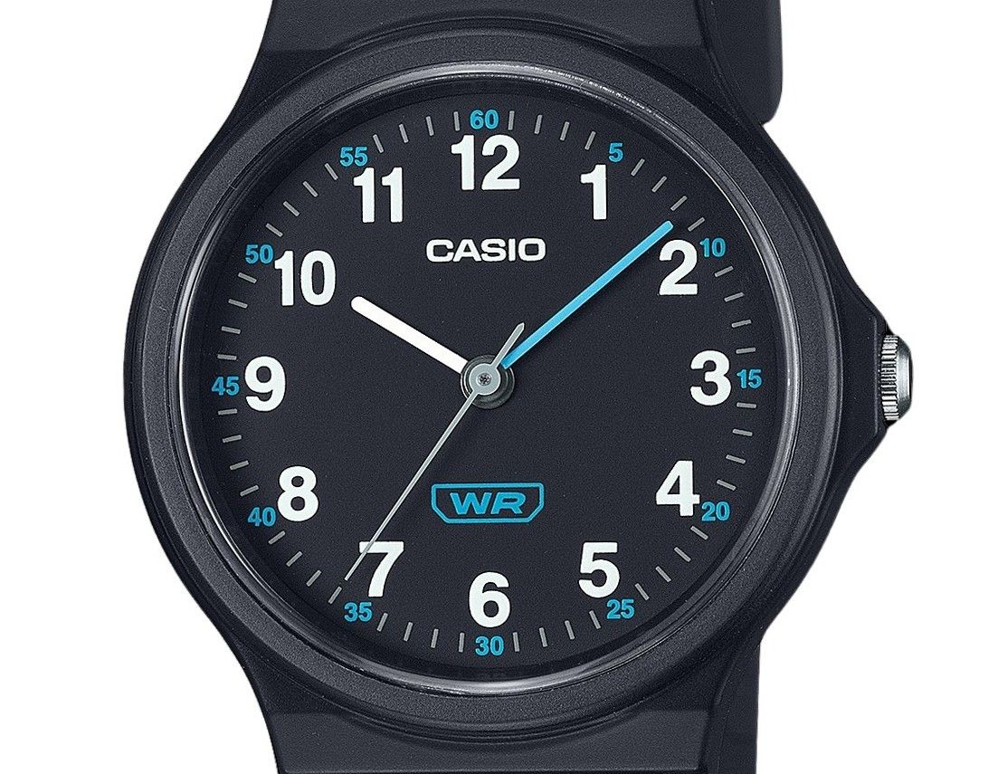 Casio Pop Analog Black Bio Based Resin Strap Schwarzes Zifferblatt Quarz LQ-24B-1B Damenuhr