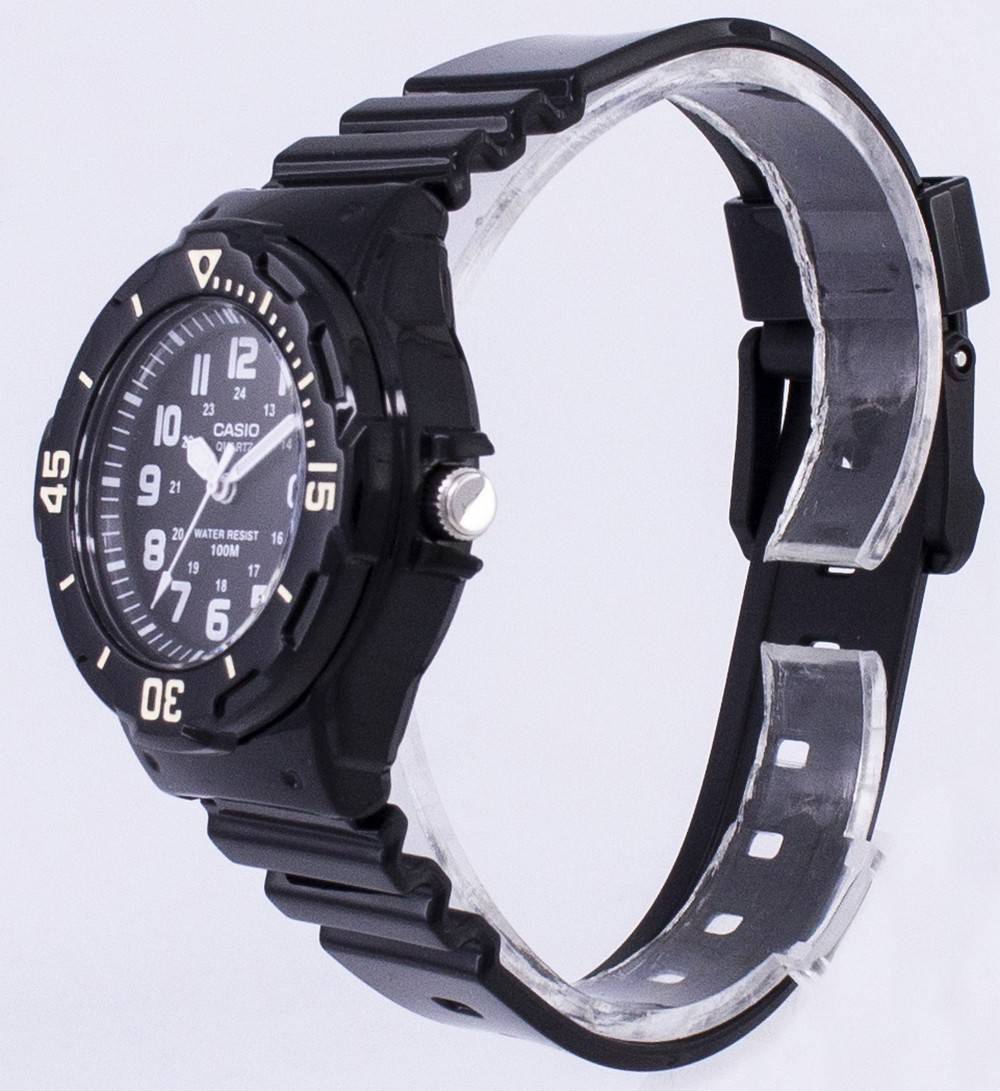Casio Enticer Analog Schwarzes Zifferblatt LRW-200H-1BVDF LRW-200H-1BV Damenuhr